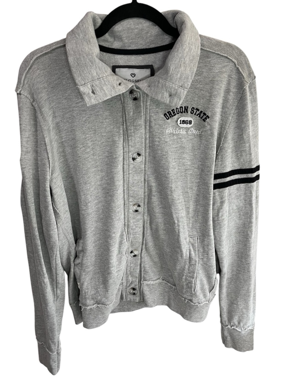 Colosseum Oregon State University Button Down Lightweight Sweatshirt Embroidered
